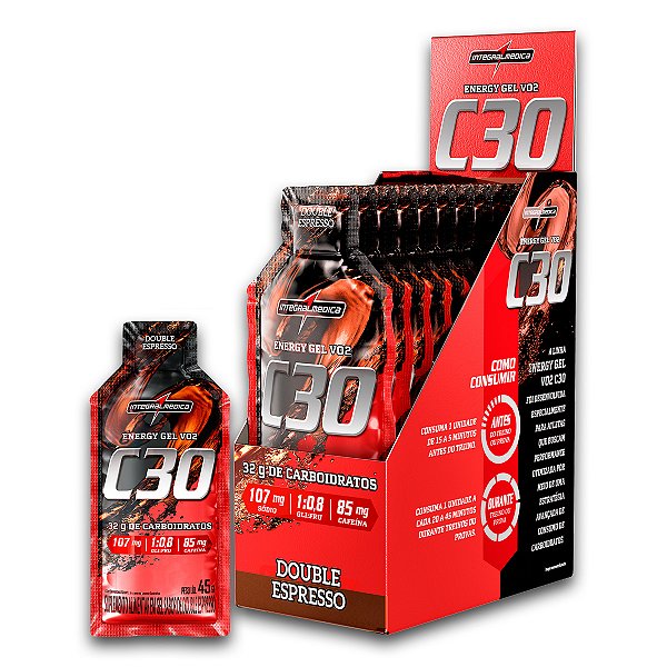 Energy Gel VO2 Integral Medica Espresso Cafeína 10 Unidades