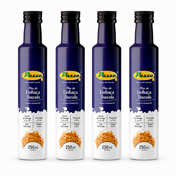 Kit 4 Óleo de Linhaça Dourada Pazze 250ml