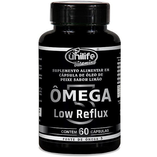 Ômega 3 - Low Reflux - Sabor limão  - 60 cápsulas