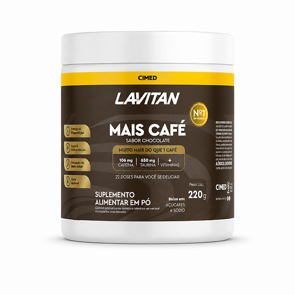 Mais Café Suplemento Alimentar Lavitan Chocolate 220g