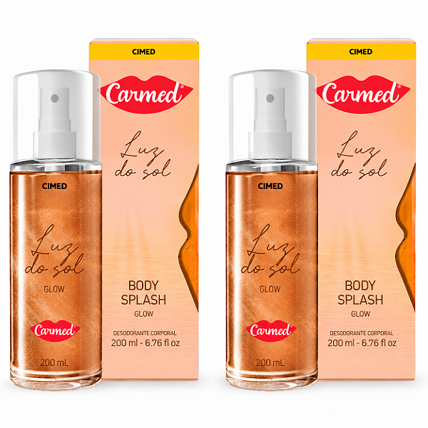 Kit 2 Body Splash Glow Luz do Sol Carmed 200ml