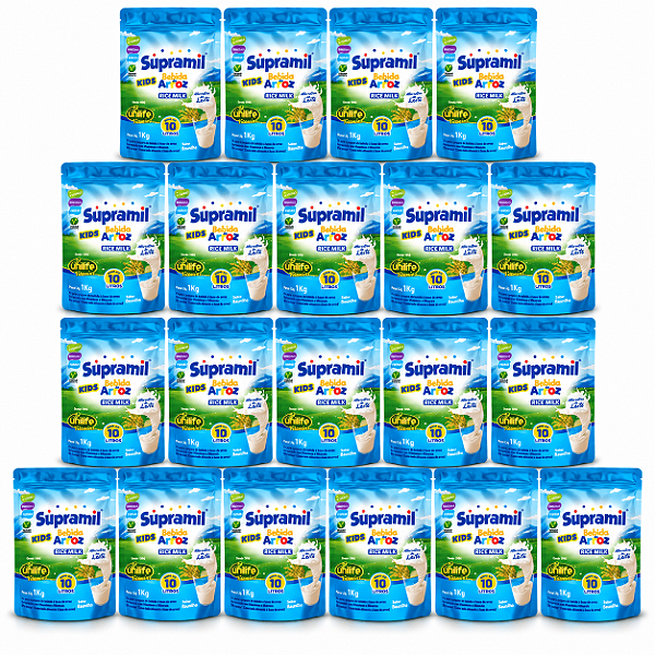 Kit 20 Supramil Bebida de Arroz Kids Unilife 1Kg