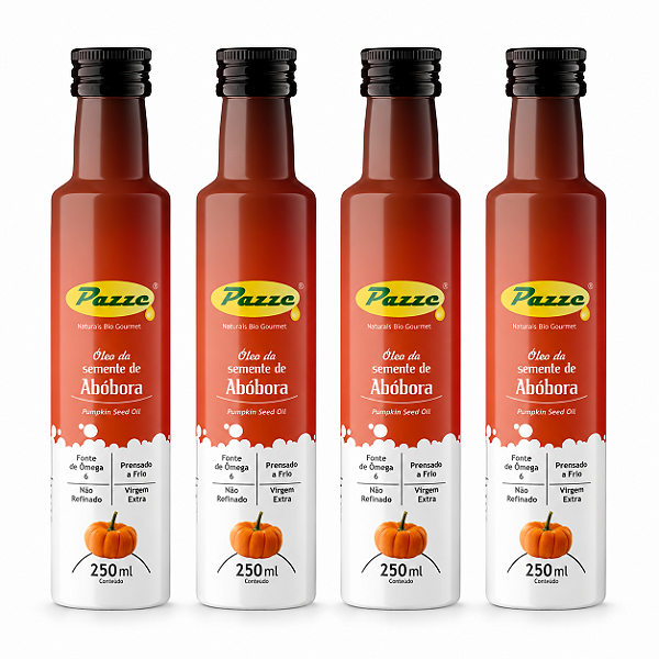 Kit 4 Óleo de Semente de Abóbora Pazze 250ml