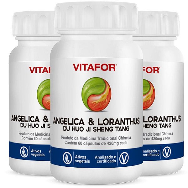 Kit 3 Angelica & Loranthus 60 cápsulas MTC Vitafor