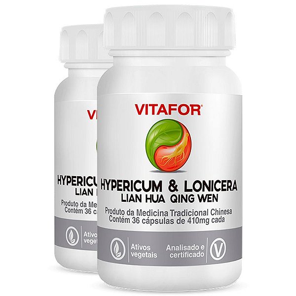 Kit 2 Hypericum & Lonicera 410mg 36 cápsulas MTC Vitafor
