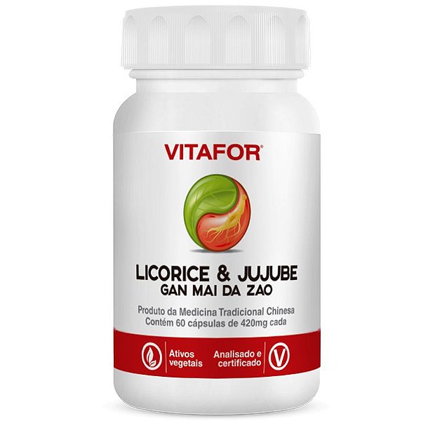 Licorice & Jujube 60 cápsulas 420mg MTC Vitafor