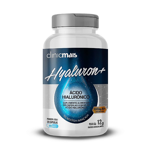 Hyaluron+ Ácido hialurônico 30 cápsulas ClinicMAIS