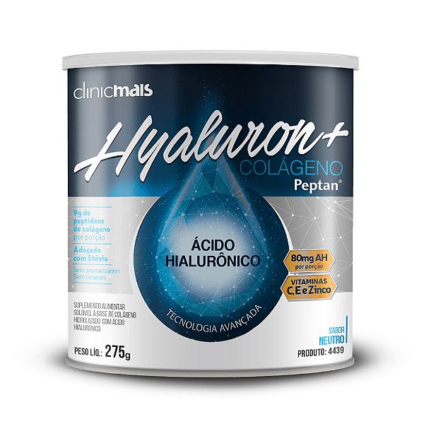 Hyaluron+ Colágeno com Ácido Hialurônico ClinicMAIS 275g