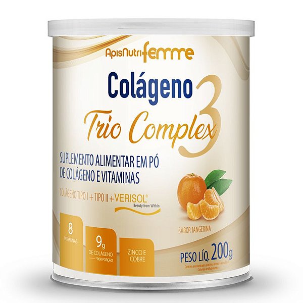 Colágeno tipo 2 + 1 Verisol Trio complex Apisnutri tangerina 200g