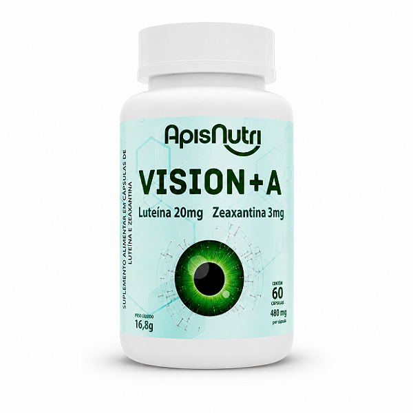 Vision+A Luteína e Zeaxantina 60 cápsulas 280mg Apisnutri