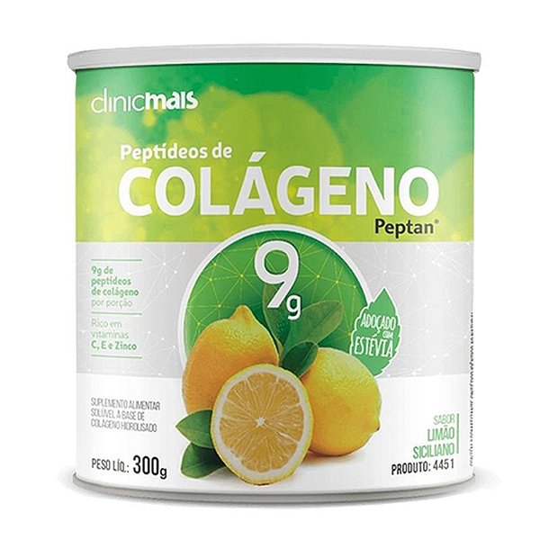 Colágeno Hidrolisado Peptan 9g Clinic Mais Limão Siciliano