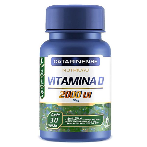 Vitamina D 2000ui Catarinense 30 cápsulas