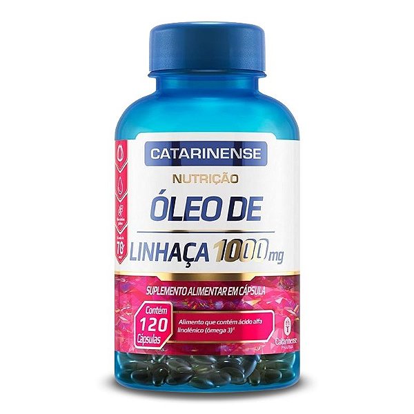 Óleo de Linhaça 1000mg Catarinense 120 cápsulas