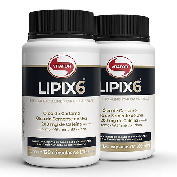 Kit 2 Lipix 6 Vitafor 120 cápsulas