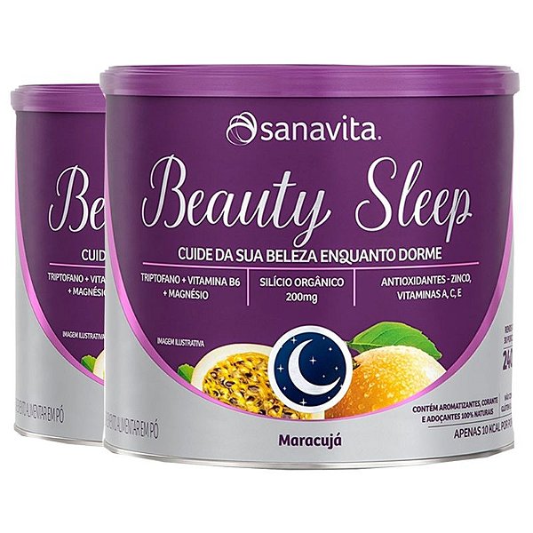 Kit 2 Beauty Sleep Triptofano + B6 e Magnésio Sanavita 240g