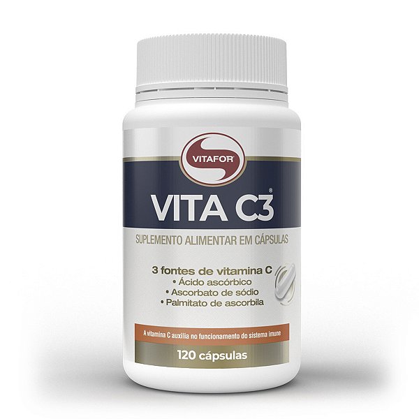 Vita C3 Vitamina C Vitafor 120 Cápsulas
