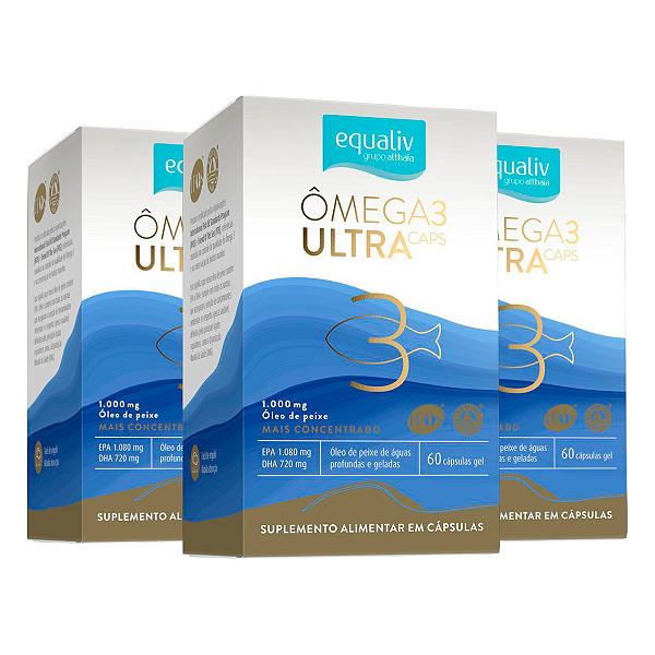 Kit 3 Ômega 3 Ultra Equaliv 60 cápsulas