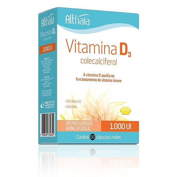 Vitamina D3 Colecalciferol 1000ui Althaia 60 cápsulas