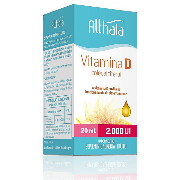 Vitamina D 2000ui Colecalciferol Althaia 20ml em Gotas