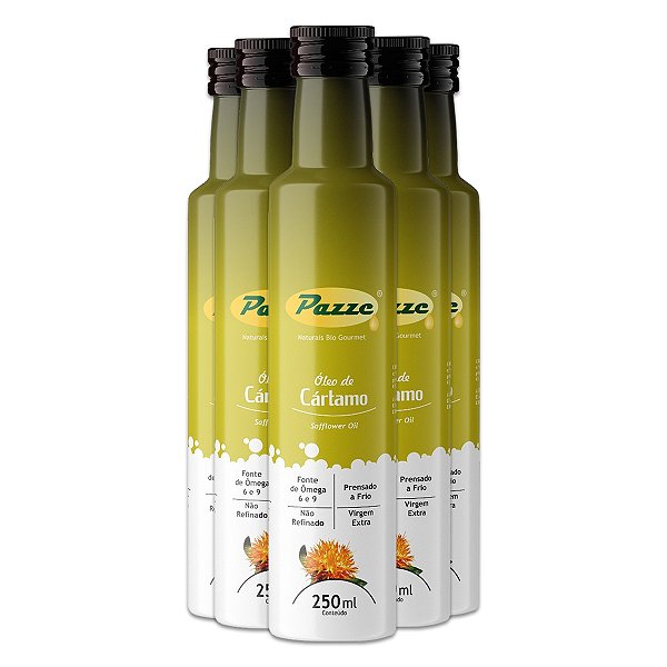 Kit 5 Óleo de Cártamo Extra Virgem Pazze 250ml
