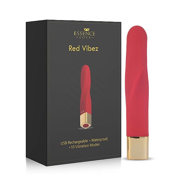 Red Vibez (Recarregável) - 10 Modos de Vibração - Essence Toys  (AE-ESS010)