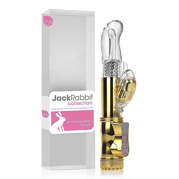Vibrador Rotativo Jack Rabbit - Ponto G - Dourado - Beija-Flor (AE-EVA535)