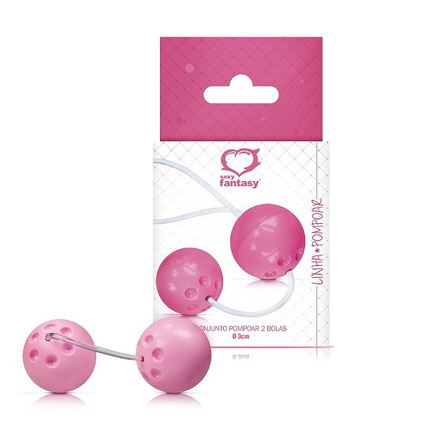 Conjunto de 2 Bolas de Pompoar - Rosa (SF-181)