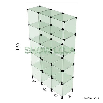 Prateleira Modulada 0.30 x 1.20 x 1.60