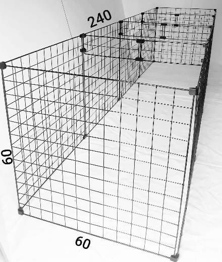 Cercado Para Cachorros Pequeno Porte - Tela Aramada 60 x 60 x 240 sem Fundo com Reforço