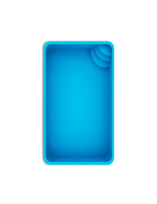 Piscina de Fibra Sábado Azul - 4,70 m x 2,40 m x 0,97 m - 9.300 litros - Diazul Piscinas
