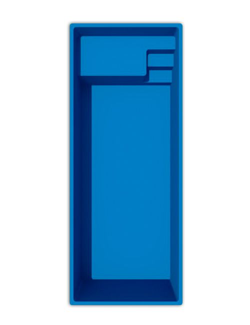 Piscina de Fibra Oceano Azul - 5,00 m x 2,80 m x 1,40 m - 14.000 litros - Diazul Piscinas