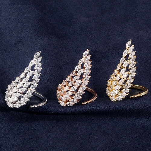 Anel Prata Com Pedra Zircônia Noiva Festa Debutante