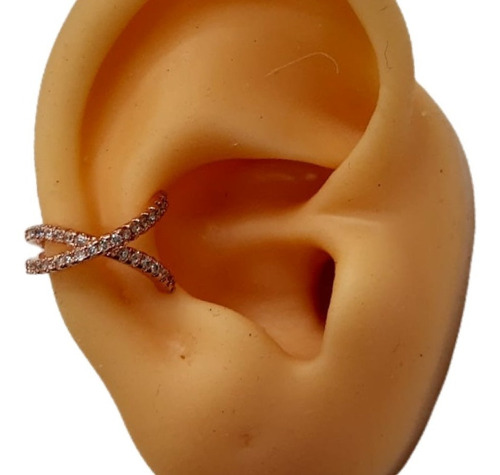 Piercing Argola Falso Fake Dourado Prata Pedra Zirconia