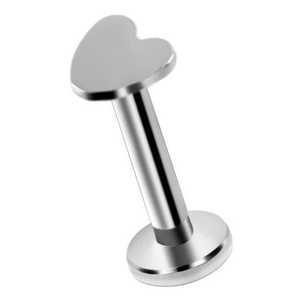 Piercing Tragus Labret Cartilagem Mini Coracao 4 Mm Aco cirurgico prata preto dourado rose gold