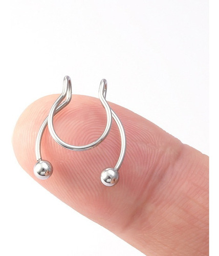 Piercing Nariz Septo Argola Falso Dourado Prata Preto Aço