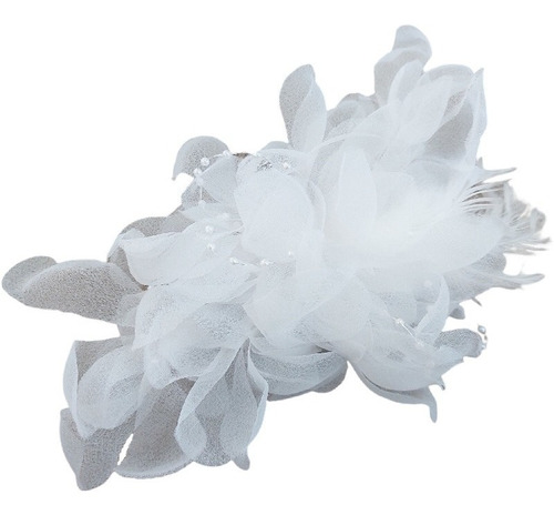 Enfeite Arranjo Cabelo Noiva Perola Strass Tecido