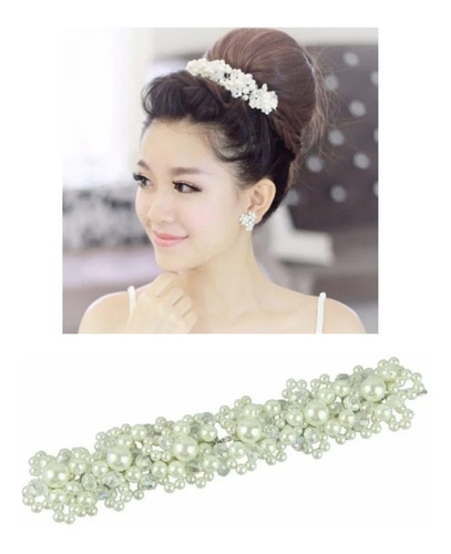 Tiara Arranjo Enfeite Cabelo Noiva Daminha Pérola