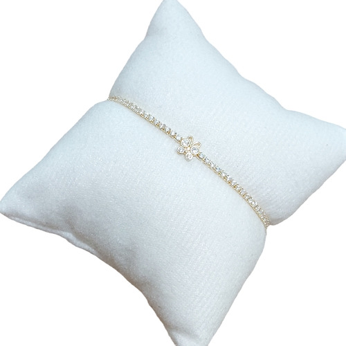 Pulseira Bracelete Borboleta Pedra Zircônia Riviera Delicada