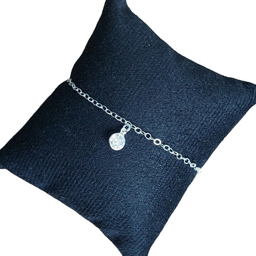 Tornozeleira Prata 925 Legítima Pedra Zirconia Ponto De Luz