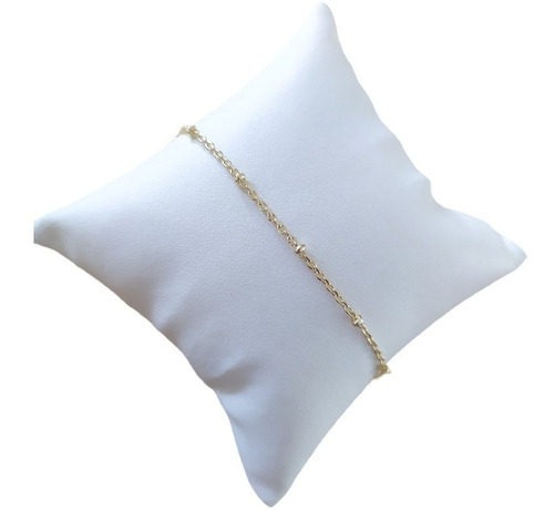 Pulseira Infantil Folheada A Ouro 18k Semi Joia Com Bolinhas