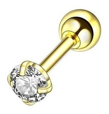 Piercing Tragus Cartilagem Ponto De Luz Dourado 2 3 4 5 Mm