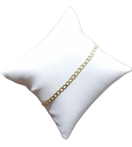 Pulseira Bracelete Dourada F. Ouro 18k Groumet Unissex