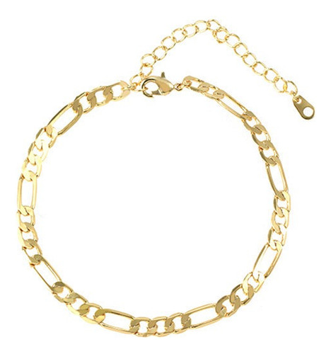 Pulseira Unisex Folheada A Ouro Ou Rodio Semi Joia 4 Mm