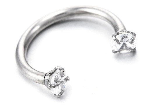 Piercing Septo Ferradura Nariz Cartilagem Pedra Zirconia Aço