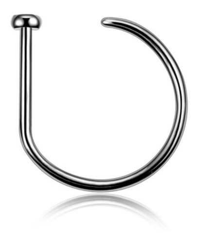 Piercing Argola Titânio D-ring  Nariz 8 Mm