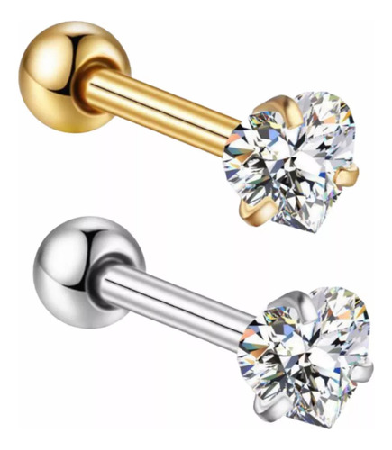 Piercing Tragus Cartilagem Coração Aço Cirúrgico Helix Conch