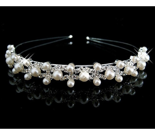 Tiara Noiva Dama Daminha Debutante Strass Pérola Barata