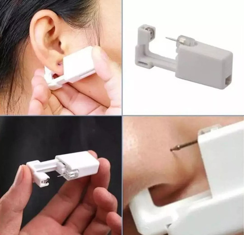 Mini Pistola Para Furar Orelha Nariz Piercing Descartável