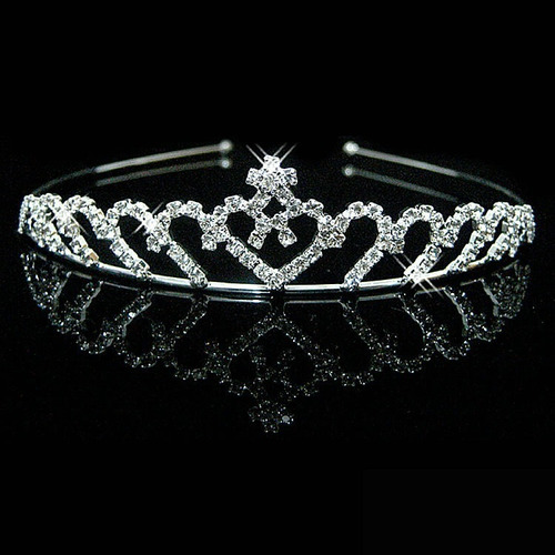 Coroa Tiara Dama Daminha Noiva Strass Pérola Prata Barata