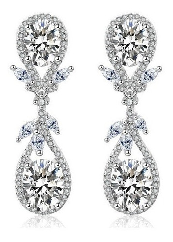 Brinco Noiva Pedra Zirconia Prata Debutante Festa Madrinha